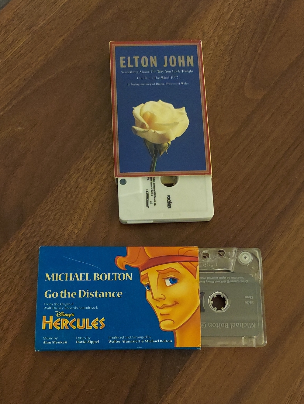 Elton John & Michael Bolton Cassette Tape Lot - Blue and Yellow